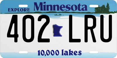 MN license plate 402LRU