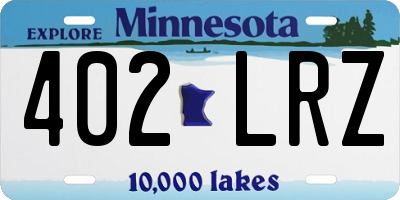 MN license plate 402LRZ