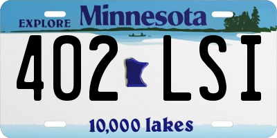 MN license plate 402LSI