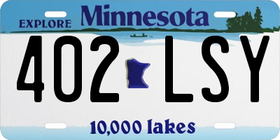MN license plate 402LSY