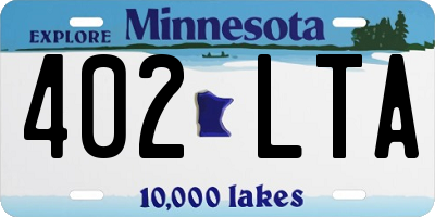 MN license plate 402LTA