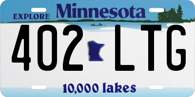 MN license plate 402LTG