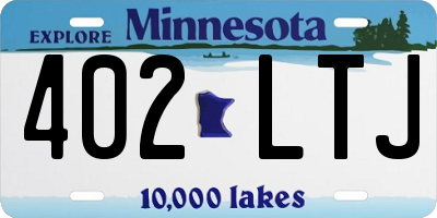 MN license plate 402LTJ