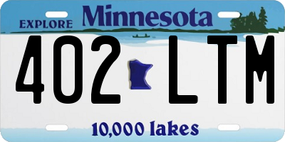 MN license plate 402LTM