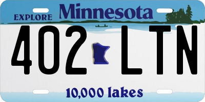 MN license plate 402LTN