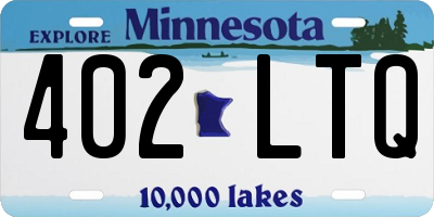 MN license plate 402LTQ