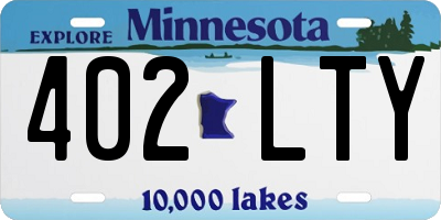 MN license plate 402LTY