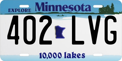 MN license plate 402LVG