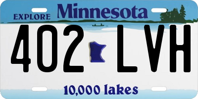 MN license plate 402LVH