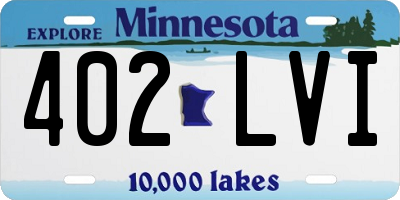 MN license plate 402LVI