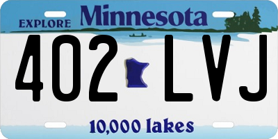 MN license plate 402LVJ