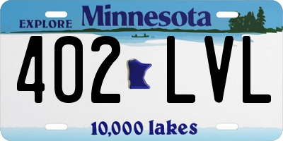 MN license plate 402LVL