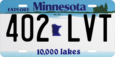 MN license plate 402LVT