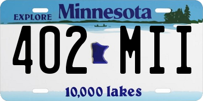 MN license plate 402MII