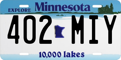 MN license plate 402MIY