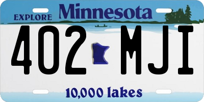MN license plate 402MJI