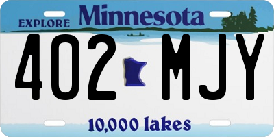 MN license plate 402MJY