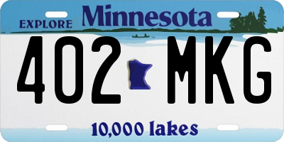MN license plate 402MKG