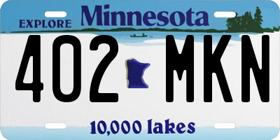 MN license plate 402MKN