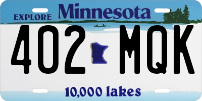 MN license plate 402MQK
