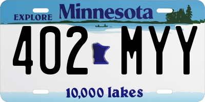 MN license plate 402MYY