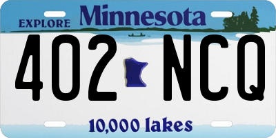 MN license plate 402NCQ