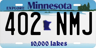 MN license plate 402NMJ