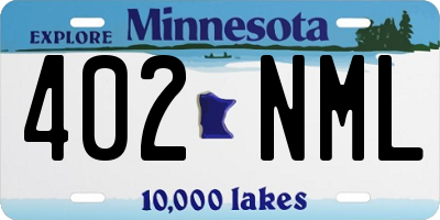 MN license plate 402NML
