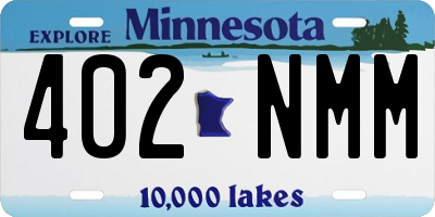 MN license plate 402NMM