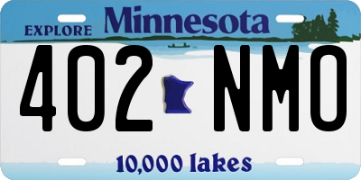 MN license plate 402NMO