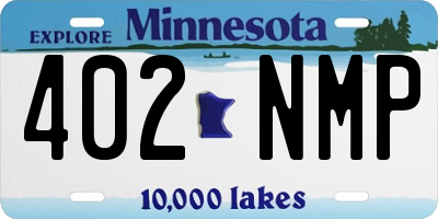MN license plate 402NMP