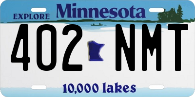 MN license plate 402NMT