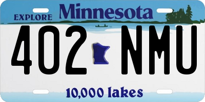 MN license plate 402NMU