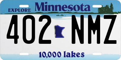 MN license plate 402NMZ