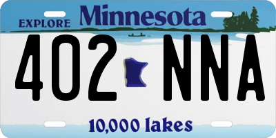 MN license plate 402NNA