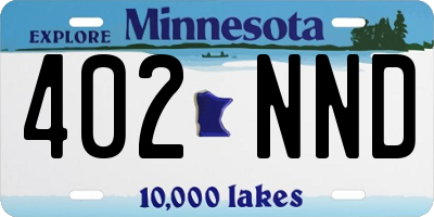 MN license plate 402NND