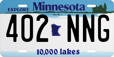 MN license plate 402NNG