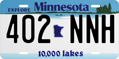 MN license plate 402NNH