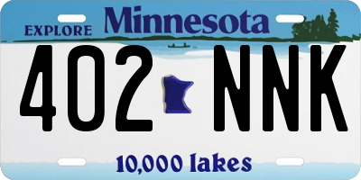 MN license plate 402NNK