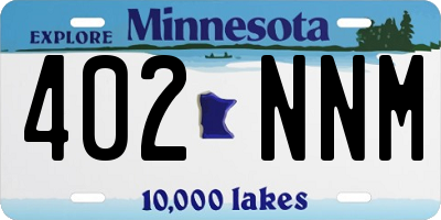 MN license plate 402NNM