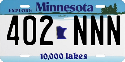 MN license plate 402NNN