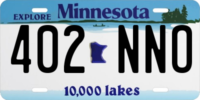 MN license plate 402NNO