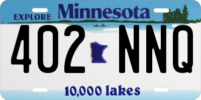 MN license plate 402NNQ