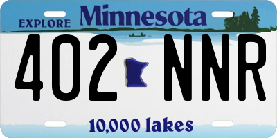 MN license plate 402NNR