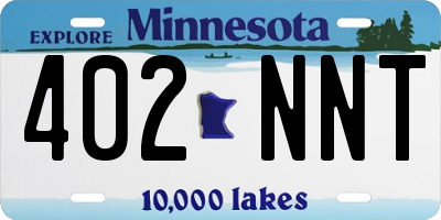 MN license plate 402NNT
