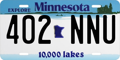 MN license plate 402NNU