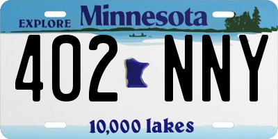 MN license plate 402NNY