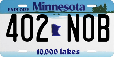 MN license plate 402NOB