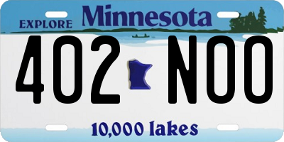 MN license plate 402NOO