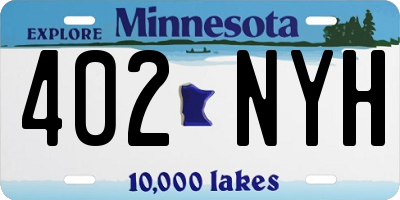 MN license plate 402NYH